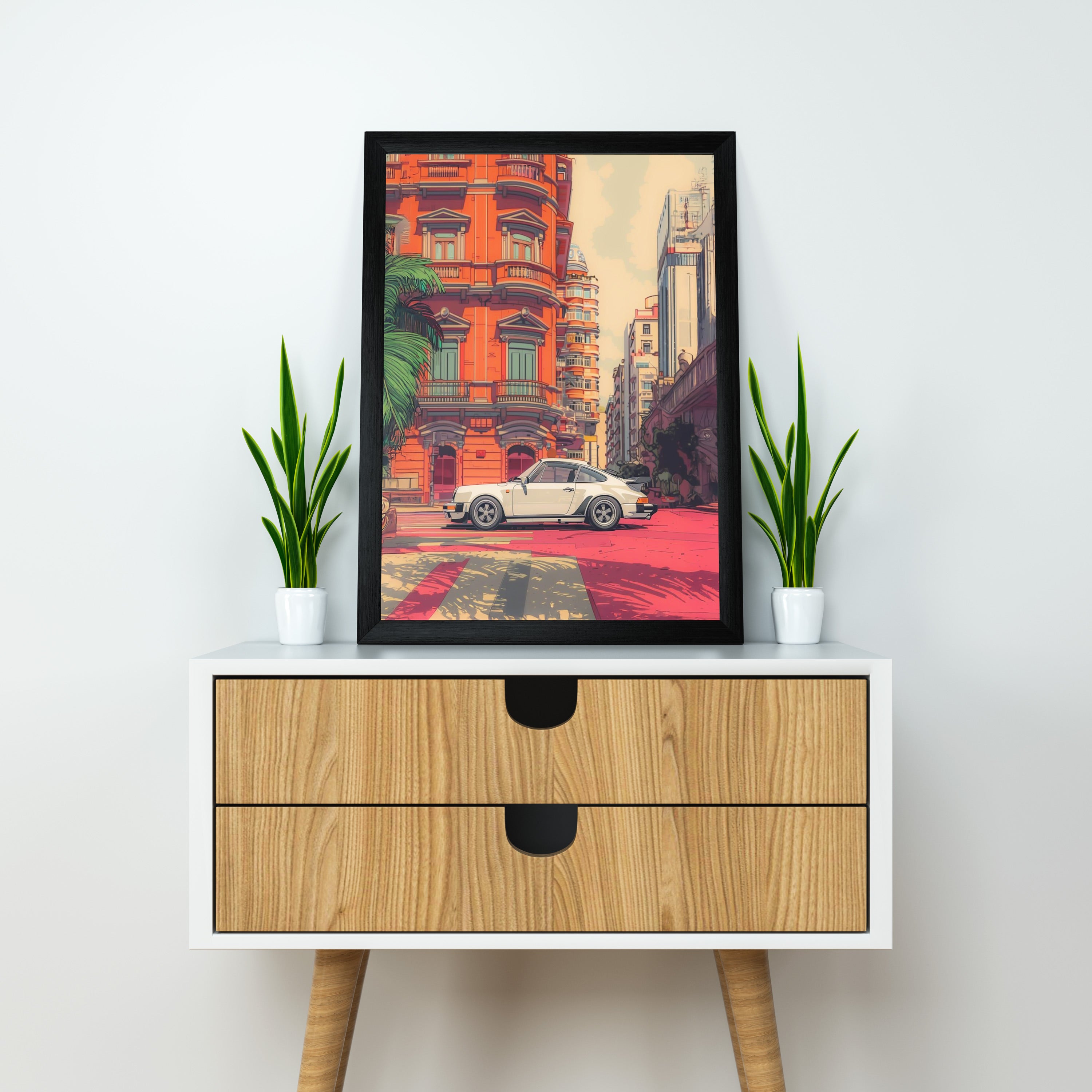 Porsche| Hypercar Framed Poster | Car Framed Posters - Matt Black Frame (Black Framed, Porsche)