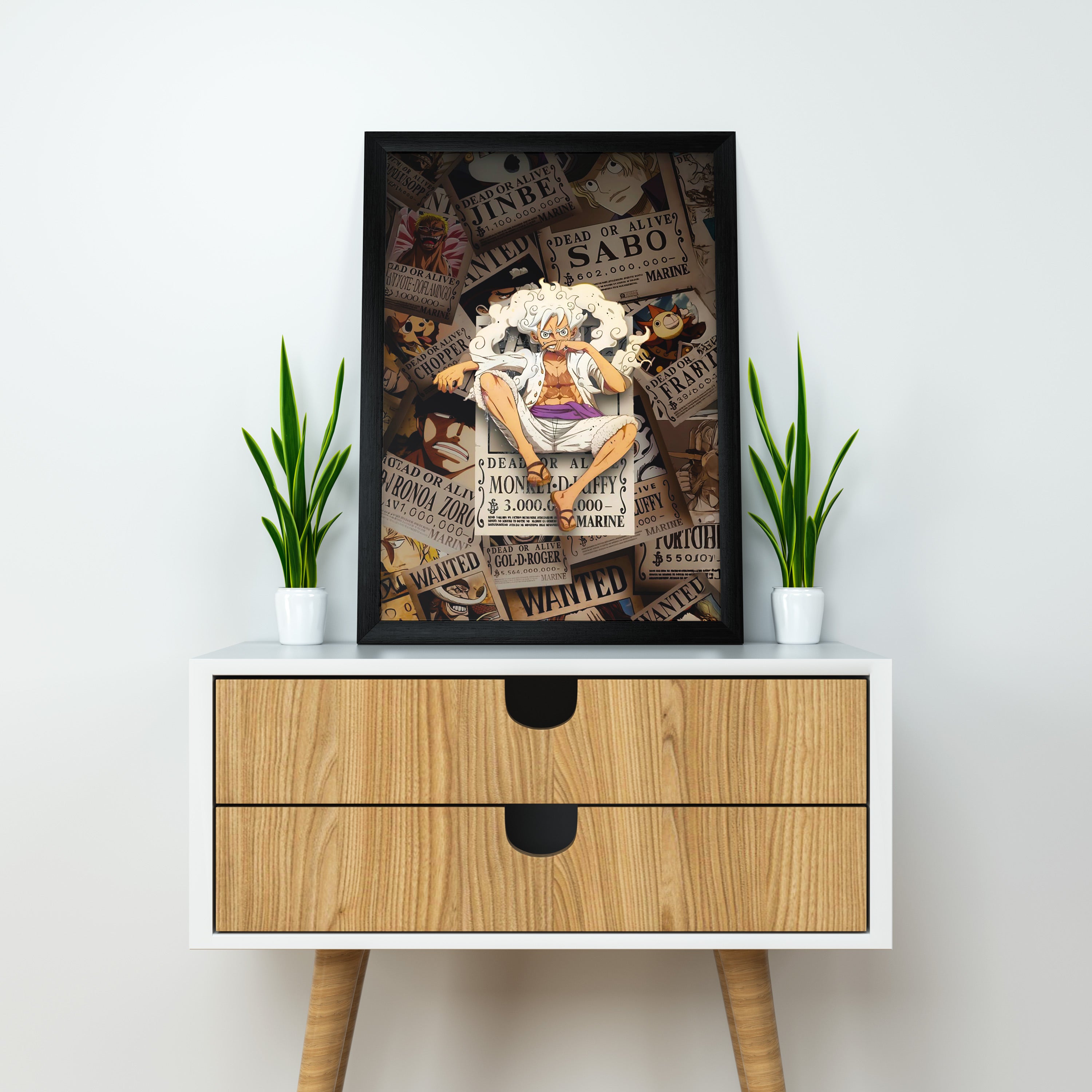 One Piece | Monkey D. Luffy Gear 5 | Dekorama Framed Wall Art | Anime Wall Frames & Posters | One Piece Framed Poster