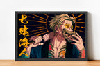 Golden Fang Ronin" – Japanese Yakuza Anime Wall Poster | Dekorama Framed Wall Art | Anime Wall Frames & Posters