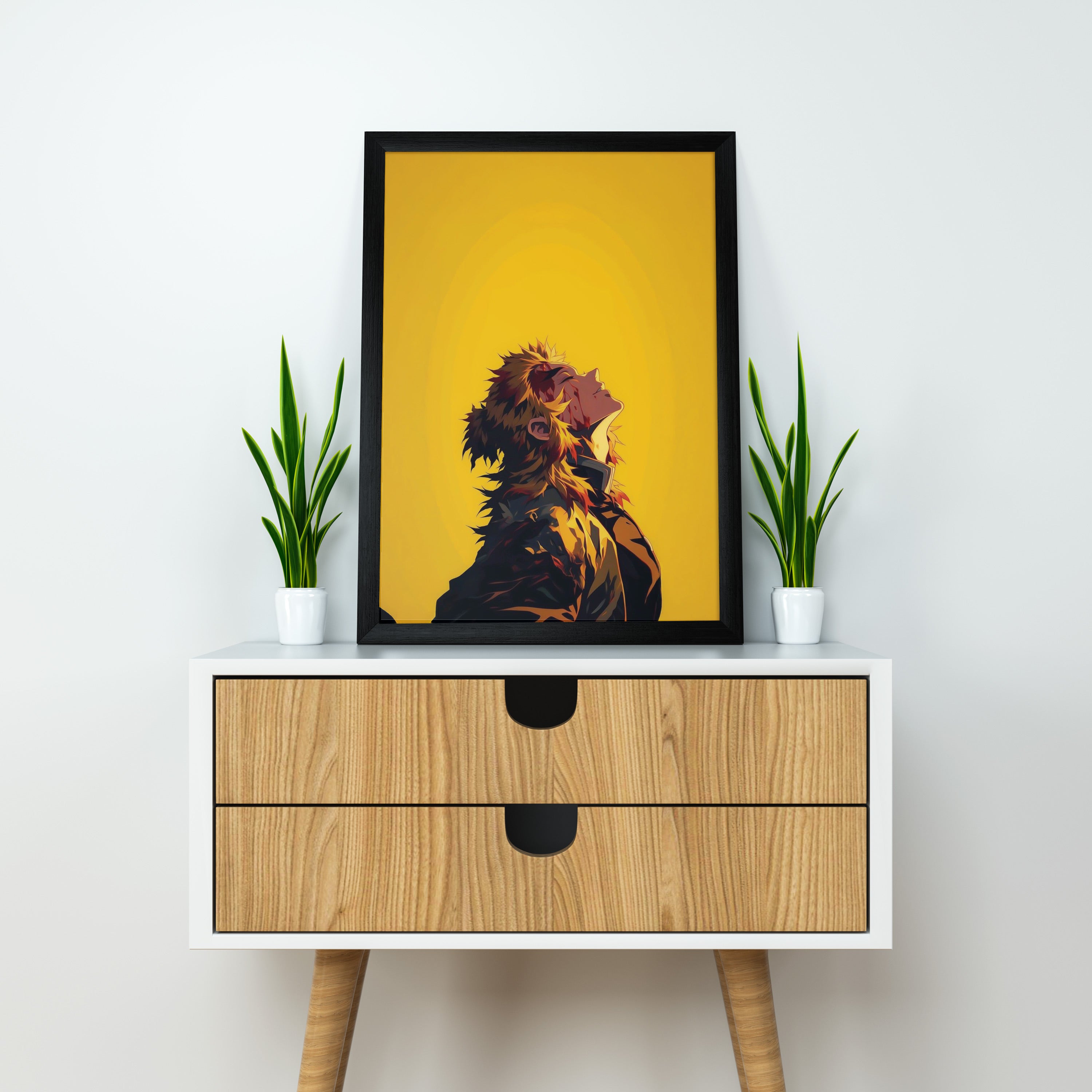 Kyojuro Rengoku Poster | Demon Slayer Flame Hashira Wall Art| Anime Framed Posters