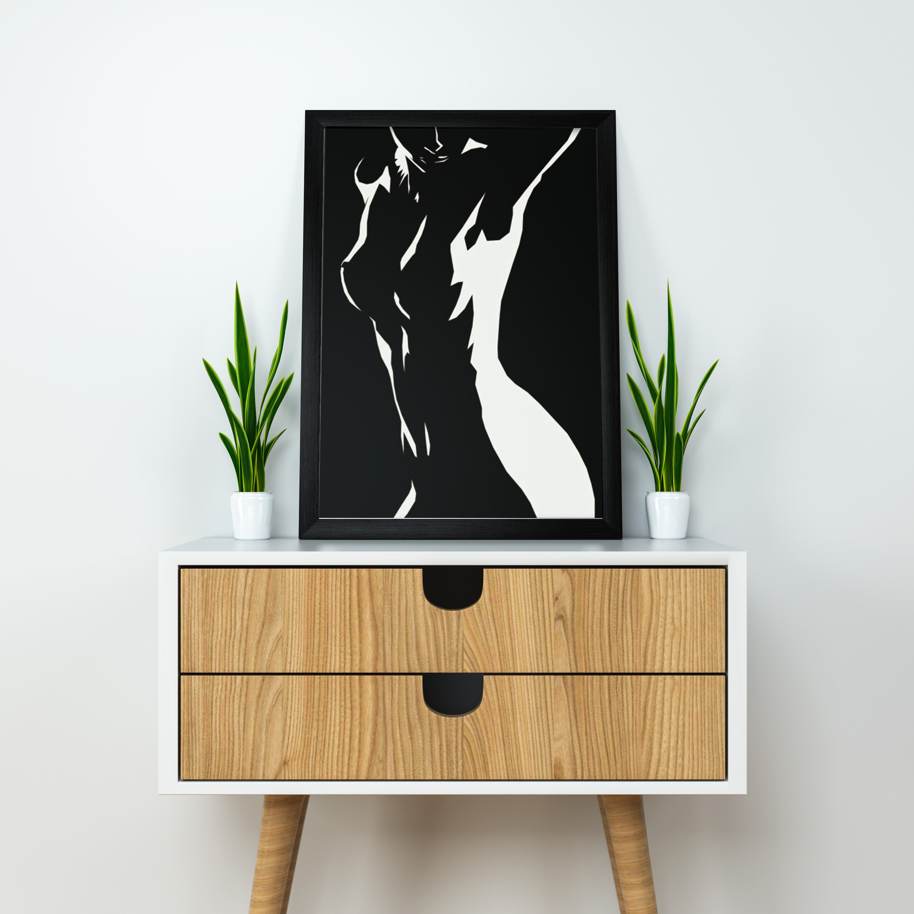 Canvas Abstract Painting for Decor | Sketch Line Painting | Simple Abstract Art
