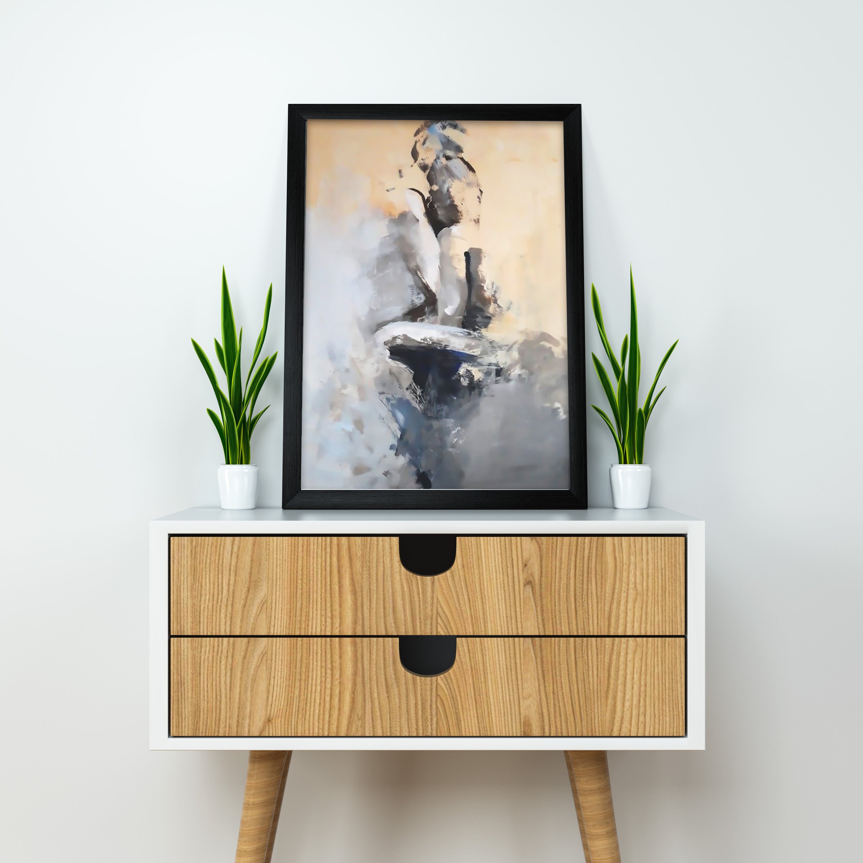 Modern Canvas Art | Black and White Sensual Art | Couple Embrace Canvas Painting Posters