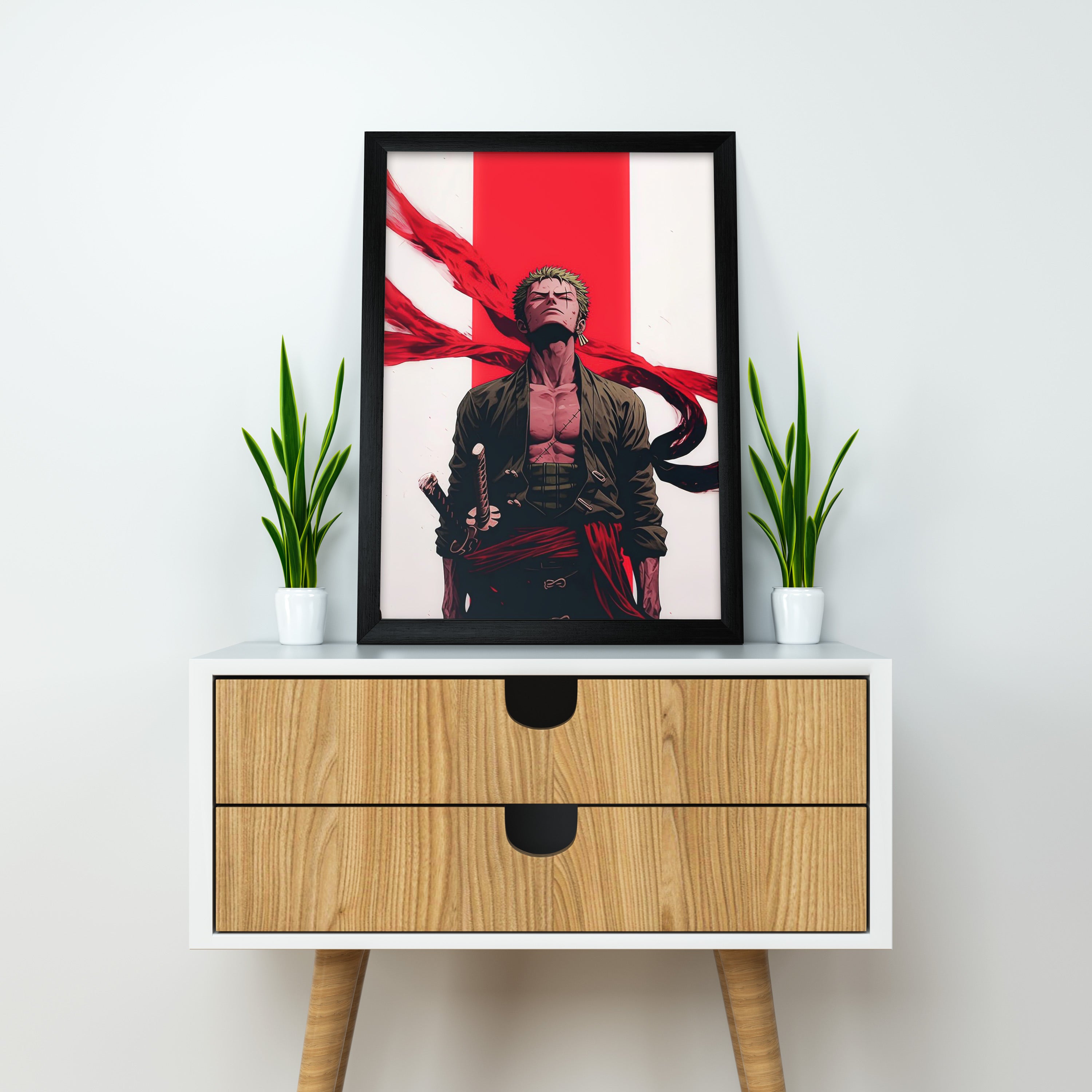 One Piece | ZORO Vector Art | Dekorama Framed Wall Art | Anime Wall Frames & Posters | One Piece Framed Poster