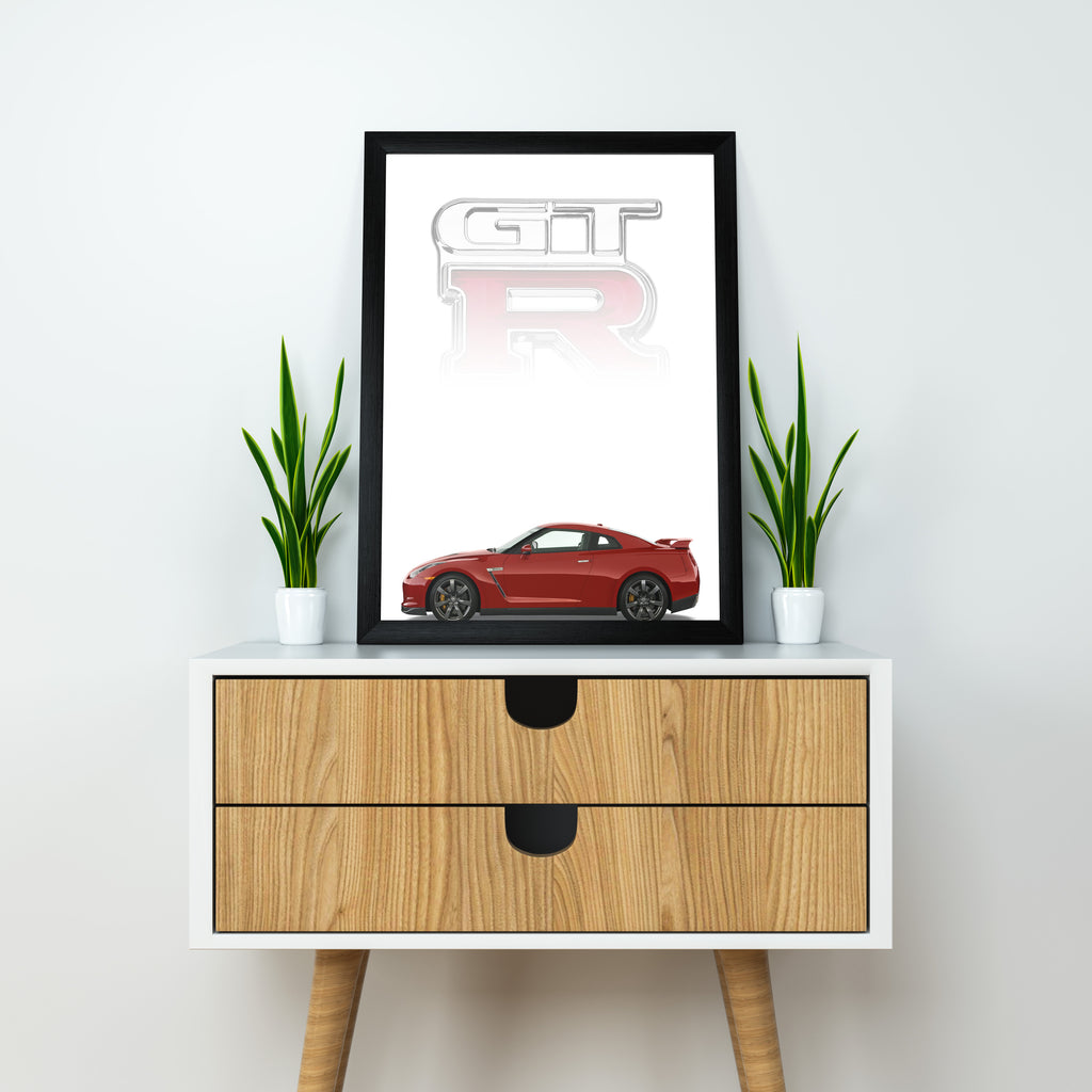 Nissan GT-R Poster – Iconic JDM Supercar | Dekorama Framed Wall Art |  Cars Framed Posters