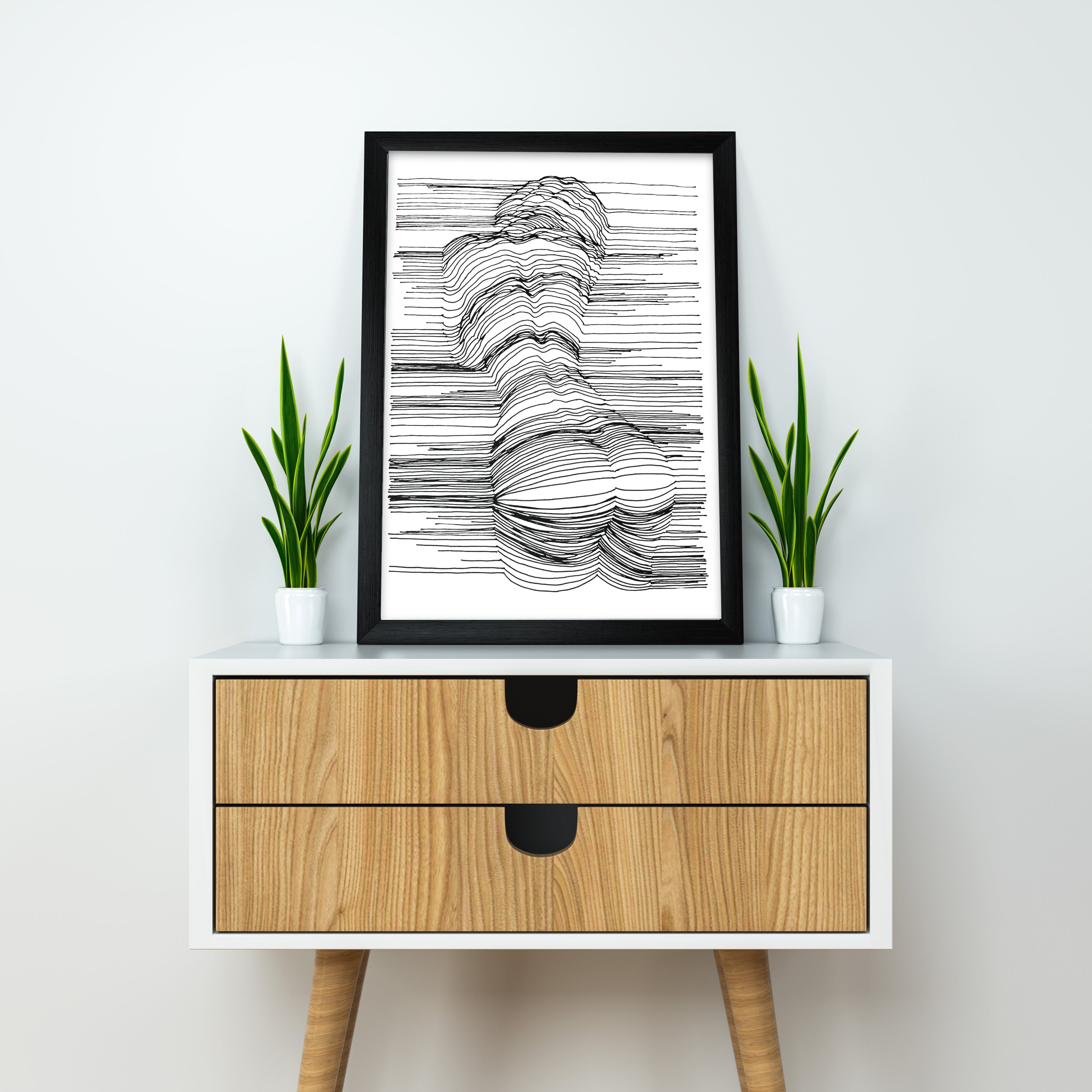 Canvas Abstract Painting for Decor | Sketch Line Painting | Simple Abstract Art