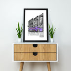 Porsche 911 GT3RS | Supercar Framed Poster | Car Framed Posters - Matt Black Frame