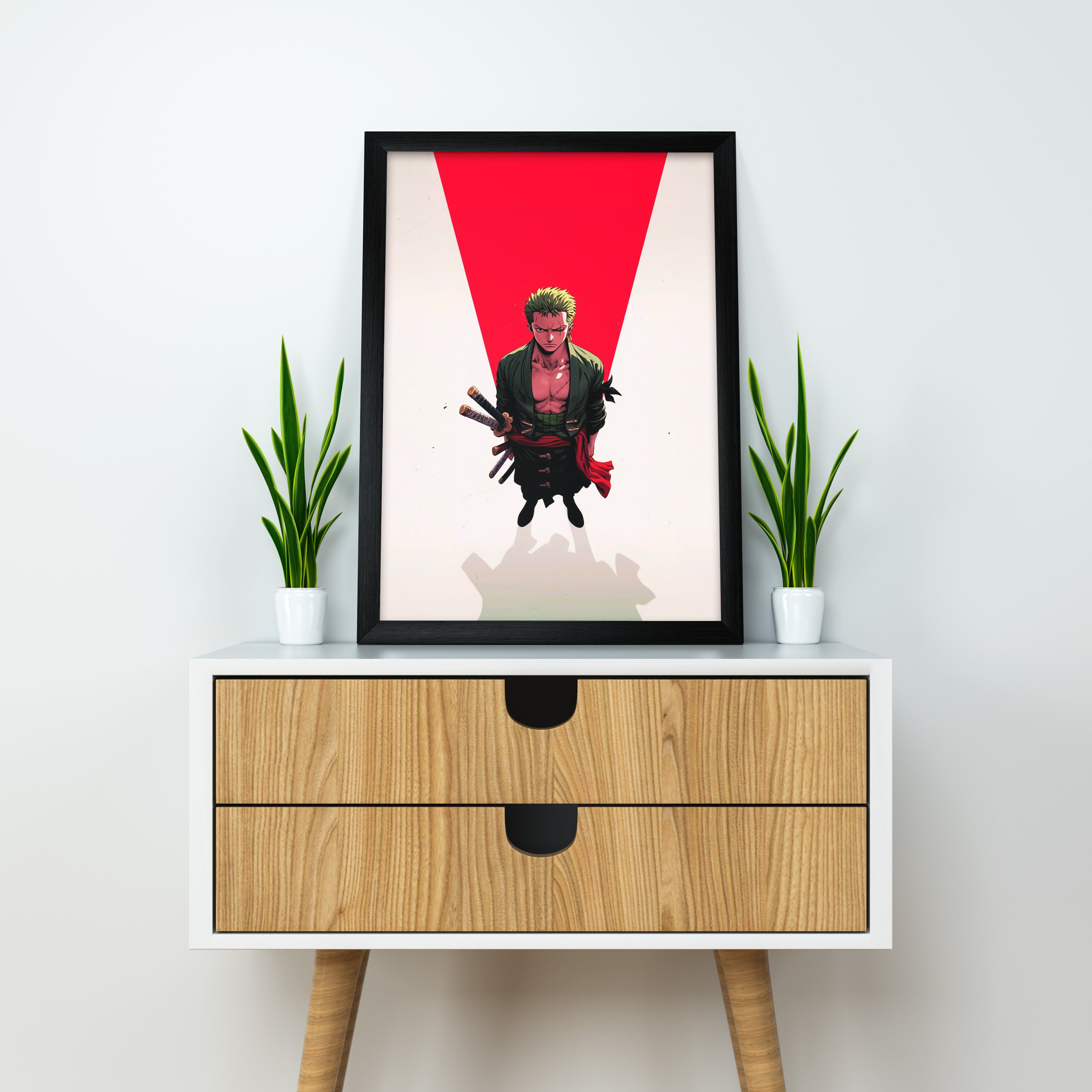 One Piece | ZORO Vector Art | Anime Frames & Posters | One Piece Framed Poster