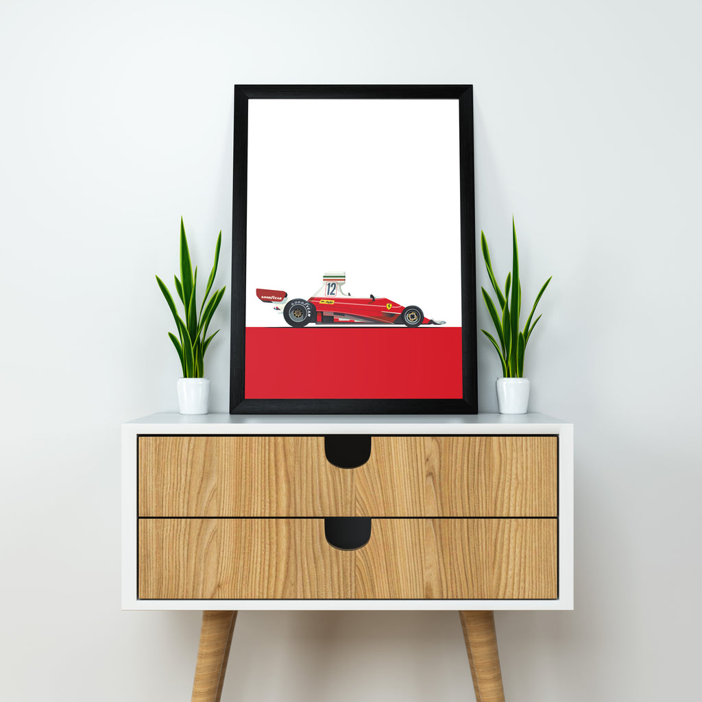 Ferrari 312T F1 | Dekorama Framed Wall Art |  Cars Framed Posters