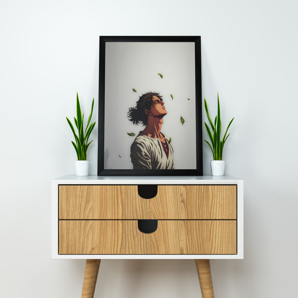 Eren Yeager | Atttack of Titans Framed Poster | Anime Framed Posters - Matt Black Frame ( Black Framed,Eren yeager)