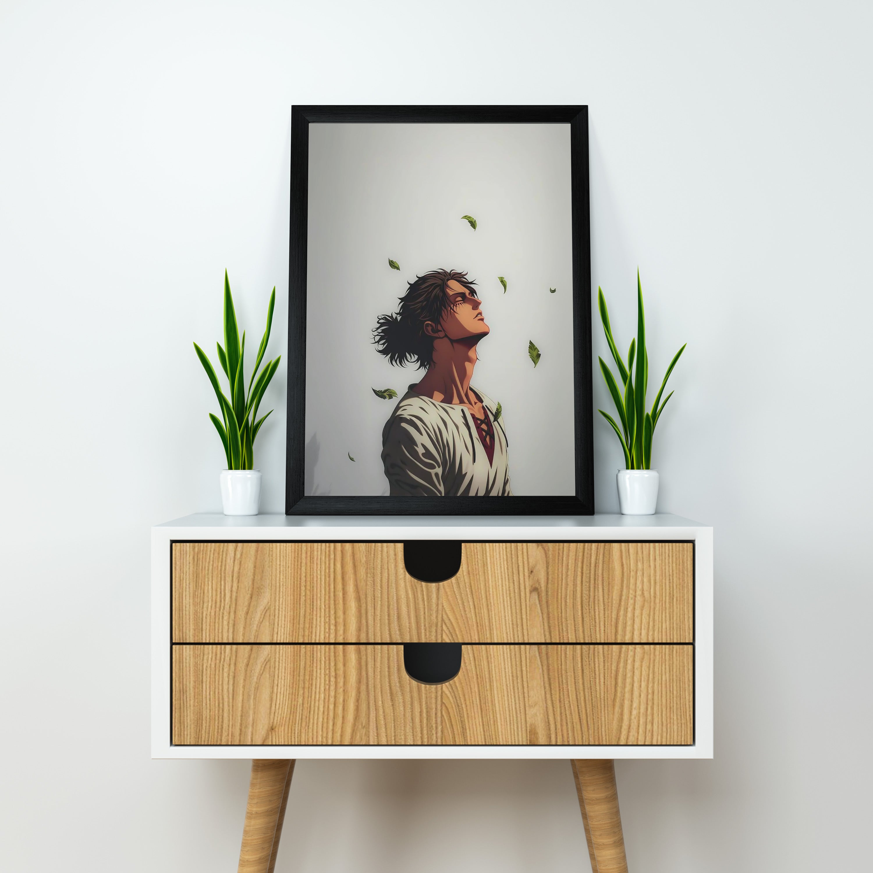 Eren Yeager | Atttack of Titans Framed Poster | Anime Framed Posters - Matt Black Frame ( Black Framed,Eren yeager)