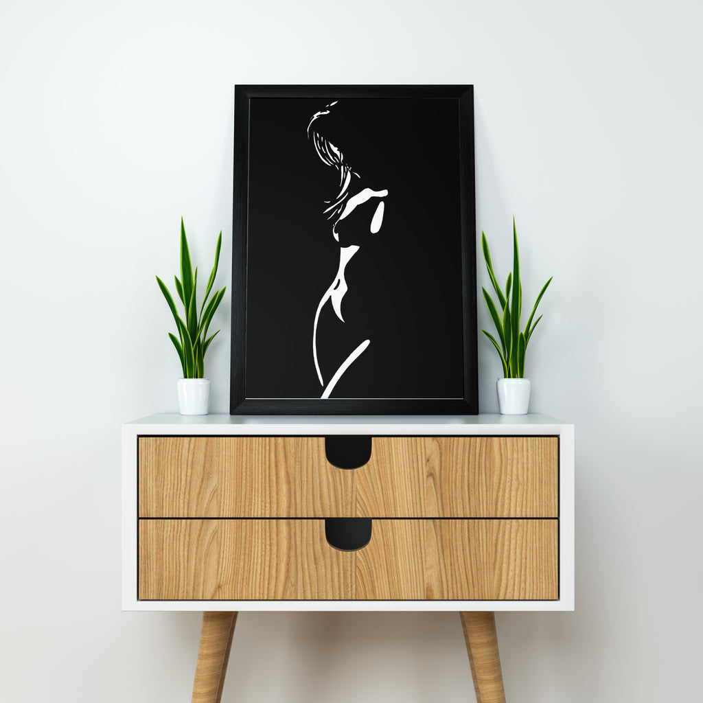 Canvas Abstract Painting for Decor | Sketch Line Painting | Simple Abstract Art