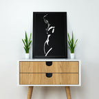Canvas Abstract Painting for Decor | Sketch Line Painting | Simple Abstract Art