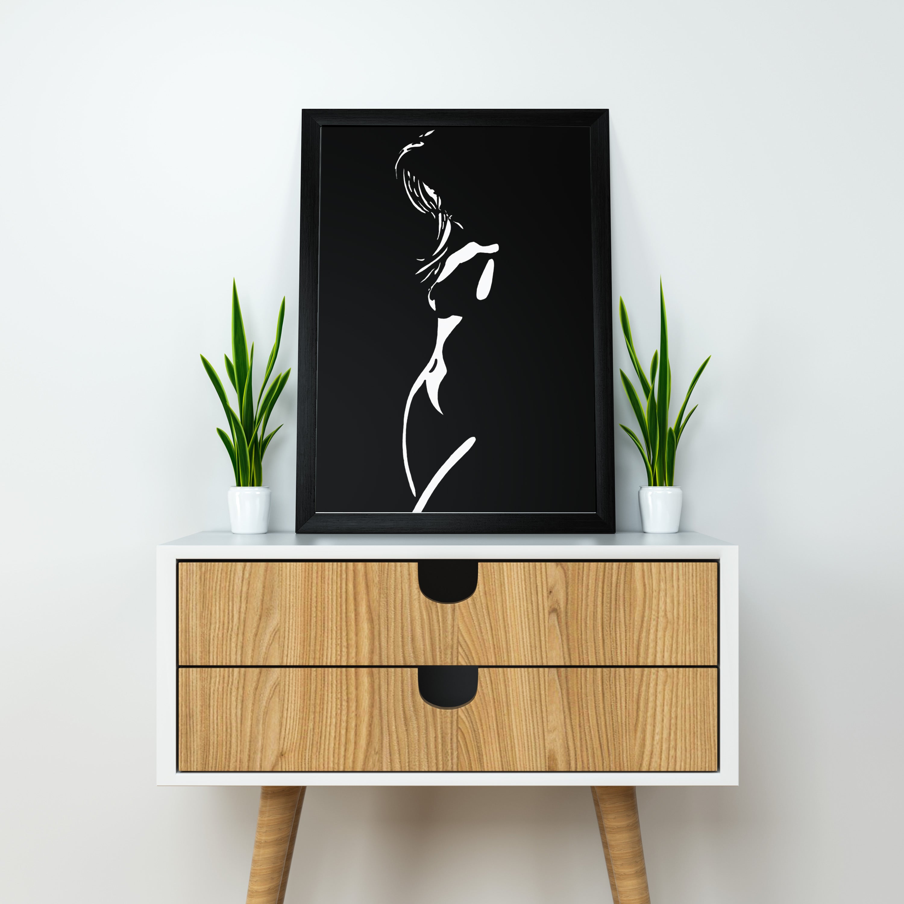 Canvas Abstract Painting for Decor | Sketch Line Painting | Simple Abstract Art