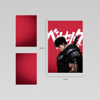 Berserk Guts | Split Wall Poster | Anime Canvas Art with Japanese Text