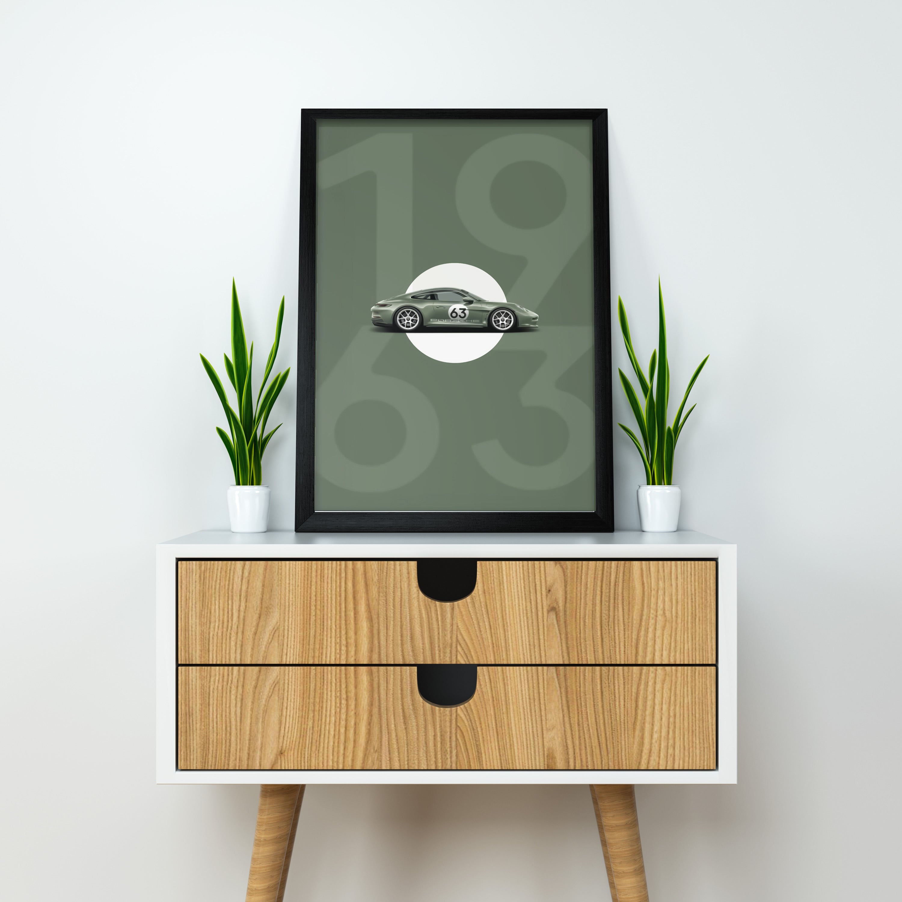 Porsche | Car Framed Poster | Porsche  Framed Posters (Black Framed)
