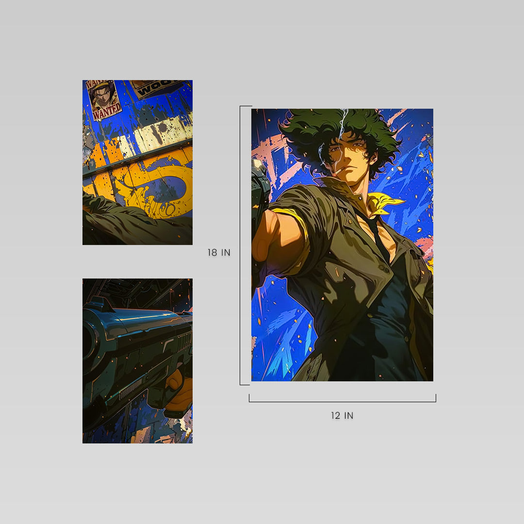 Cowboy Bebop – Spike Spiegel | Split Wall Poster | Anime wall posters