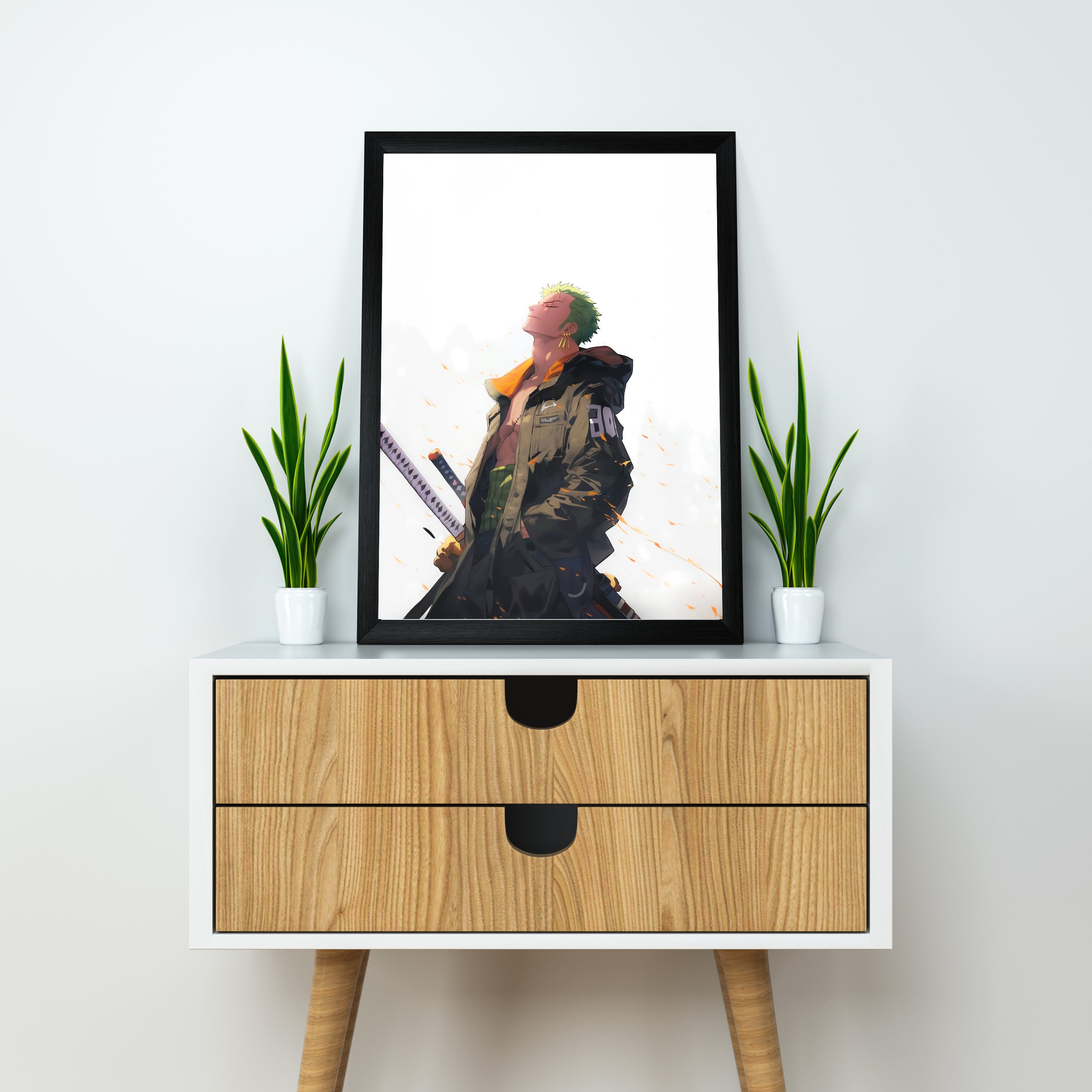 One Piece | ZORO Vector Art | Anime Frames & Posters | One Piece Framed Poster