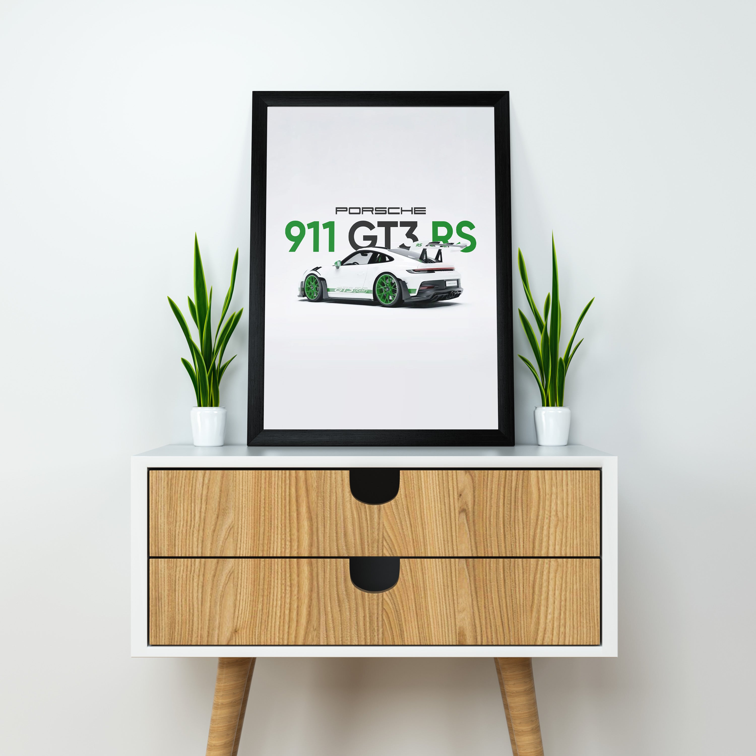 Porsche 911 GT3 RS | Car Framed Posters - Matt Black Frame ( Black Framed, Porsche)