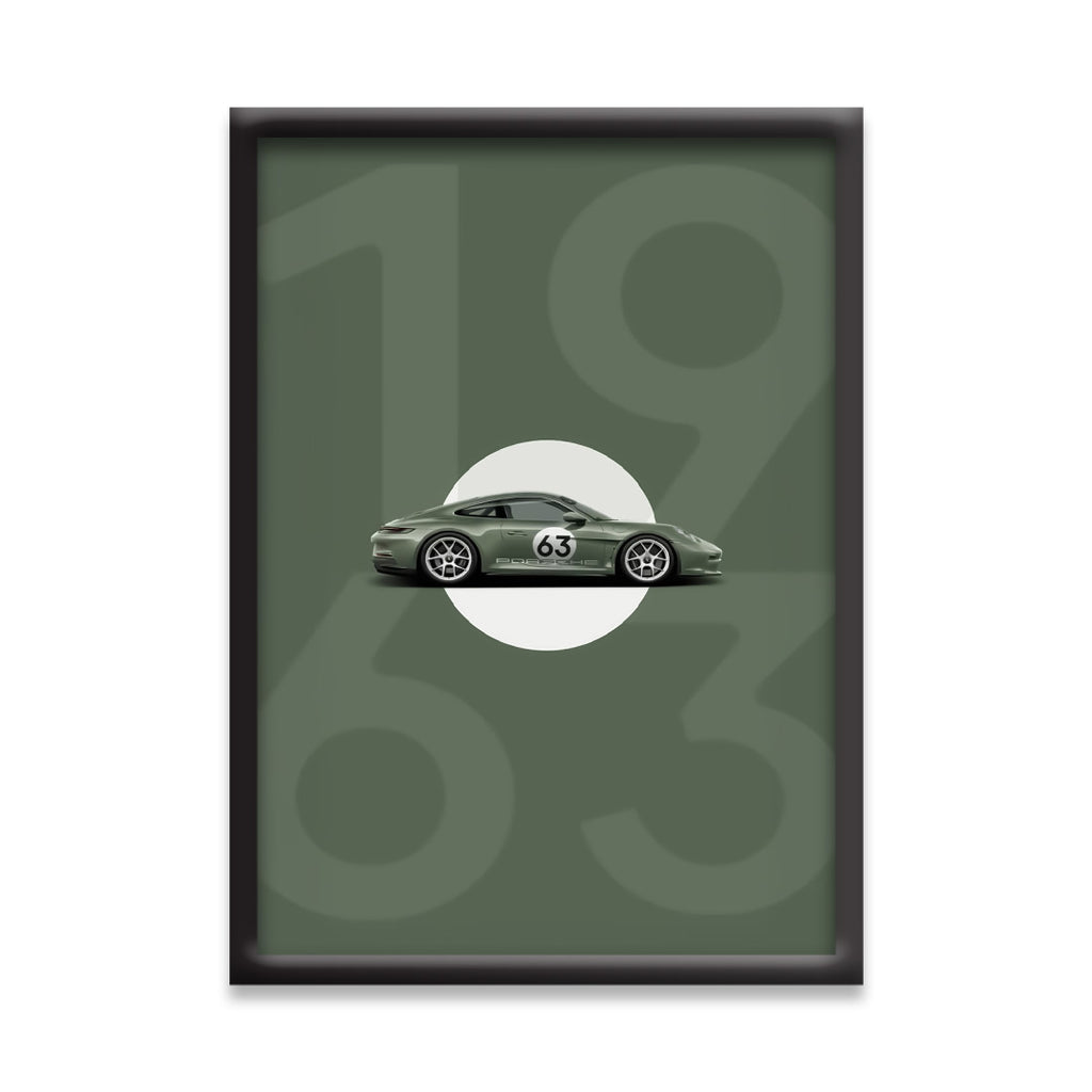 Porsche | Car Framed Poster | Porsche  Framed Posters (Black Framed)