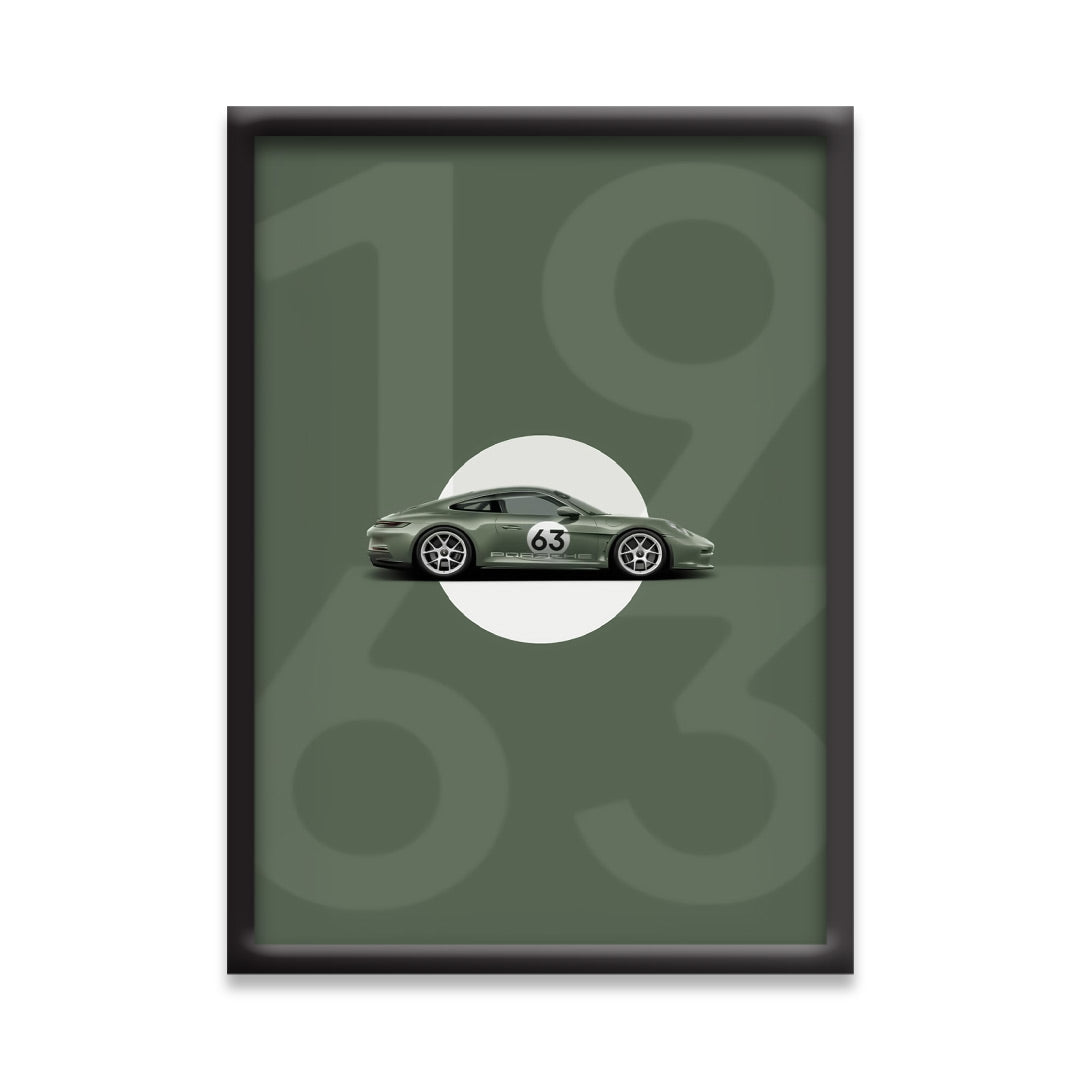 Porsche | Car Framed Poster | Porsche  Framed Posters (Black Framed)