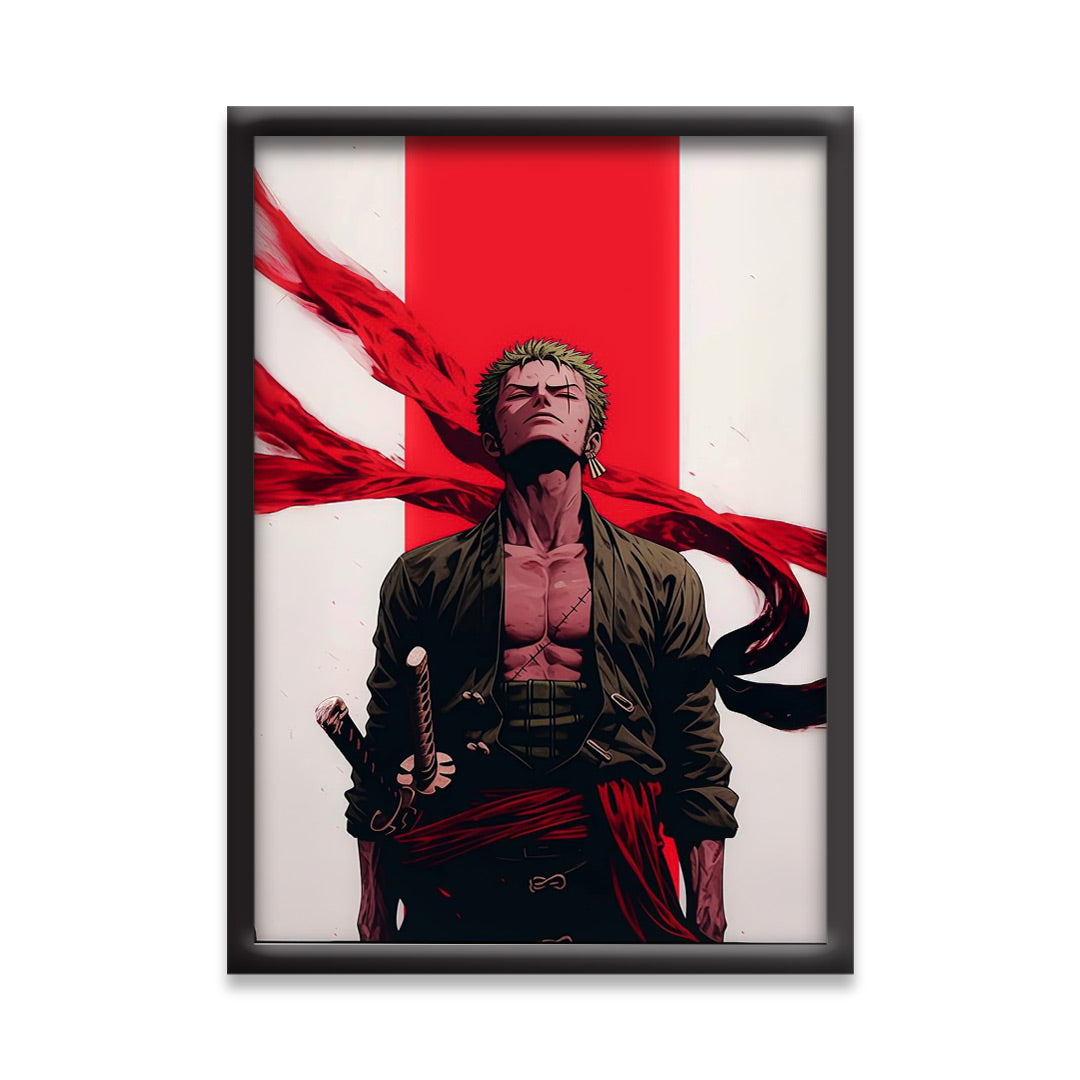 One Piece | ZORO Vector Art | Dekorama Framed Wall Art | Anime Wall Frames & Posters | One Piece Framed Poster