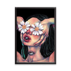 Floral Eyes & Inner Sight – Modern Psychedelic Art Print | Simple Abstract Art