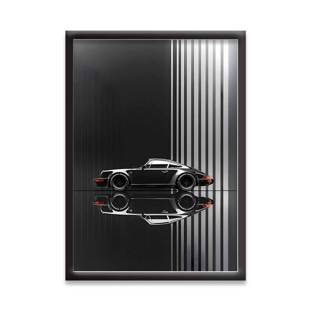 Porsche 911 | Hypercar Framed Poster | Car Framed Posters - Matt Black Frame ( Black Framed, Porsche)
