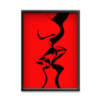 Kiss People | Kissing Love Lips | Simple Abstract Art