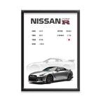 Nissan GTR | Nissan Framed Poster | Dekorama Framed Wall Art |  Cars Framed Posters