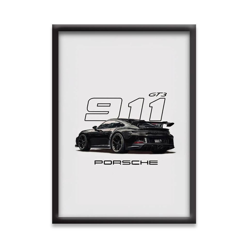 Porsche 911 | Car Framed Poster | Porsche  Framed Posters (Black Framed, Hot car)
