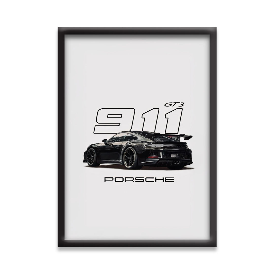 Porsche 911 | Car Framed Poster | Porsche  Framed Posters (Black Framed, Hot car)