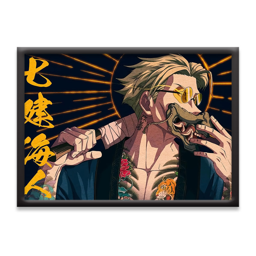 Golden Fang Ronin" – Japanese Yakuza Anime Wall Poster | Dekorama Framed Wall Art | Anime Wall Frames & Posters