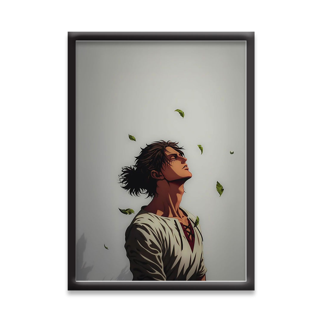 Eren Yeager | Atttack of Titans Framed Poster | Anime Framed Posters - Matt Black Frame ( Black Framed,Eren yeager)