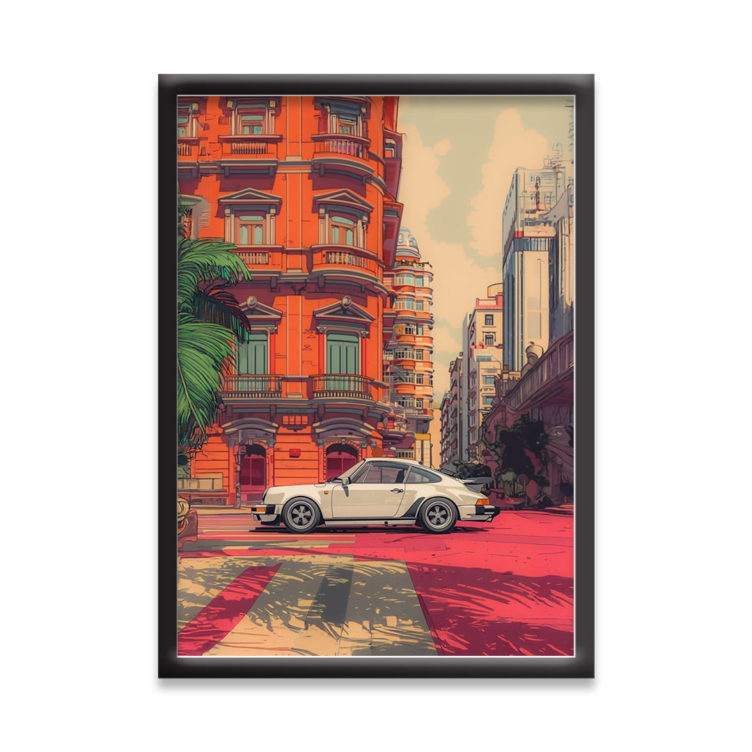 Porsche| Hypercar Framed Poster | Car Framed Posters - Matt Black Frame (Black Framed, Porsche)