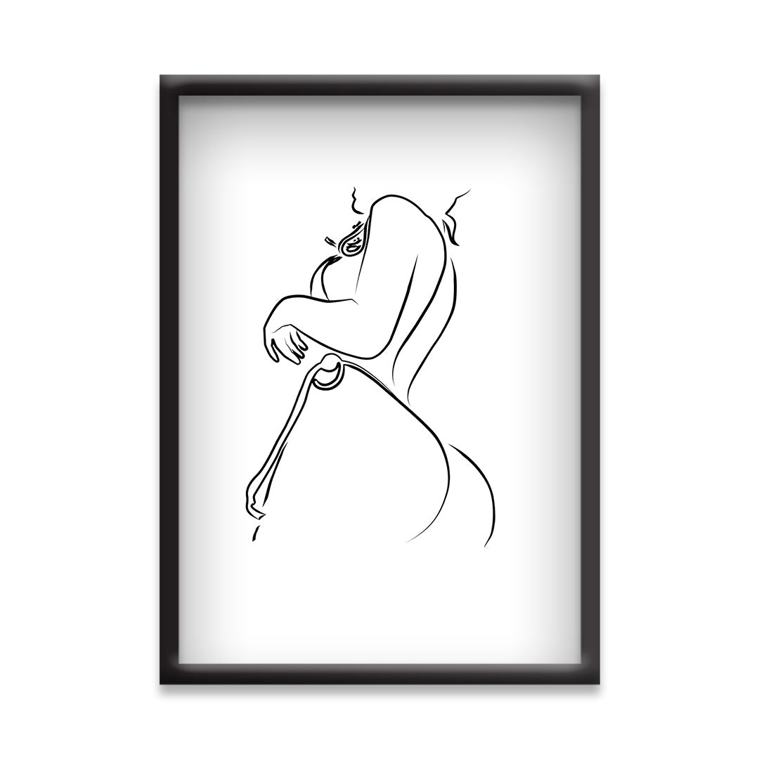 Curves in Motion – Feminine Minimal Line Art Poster