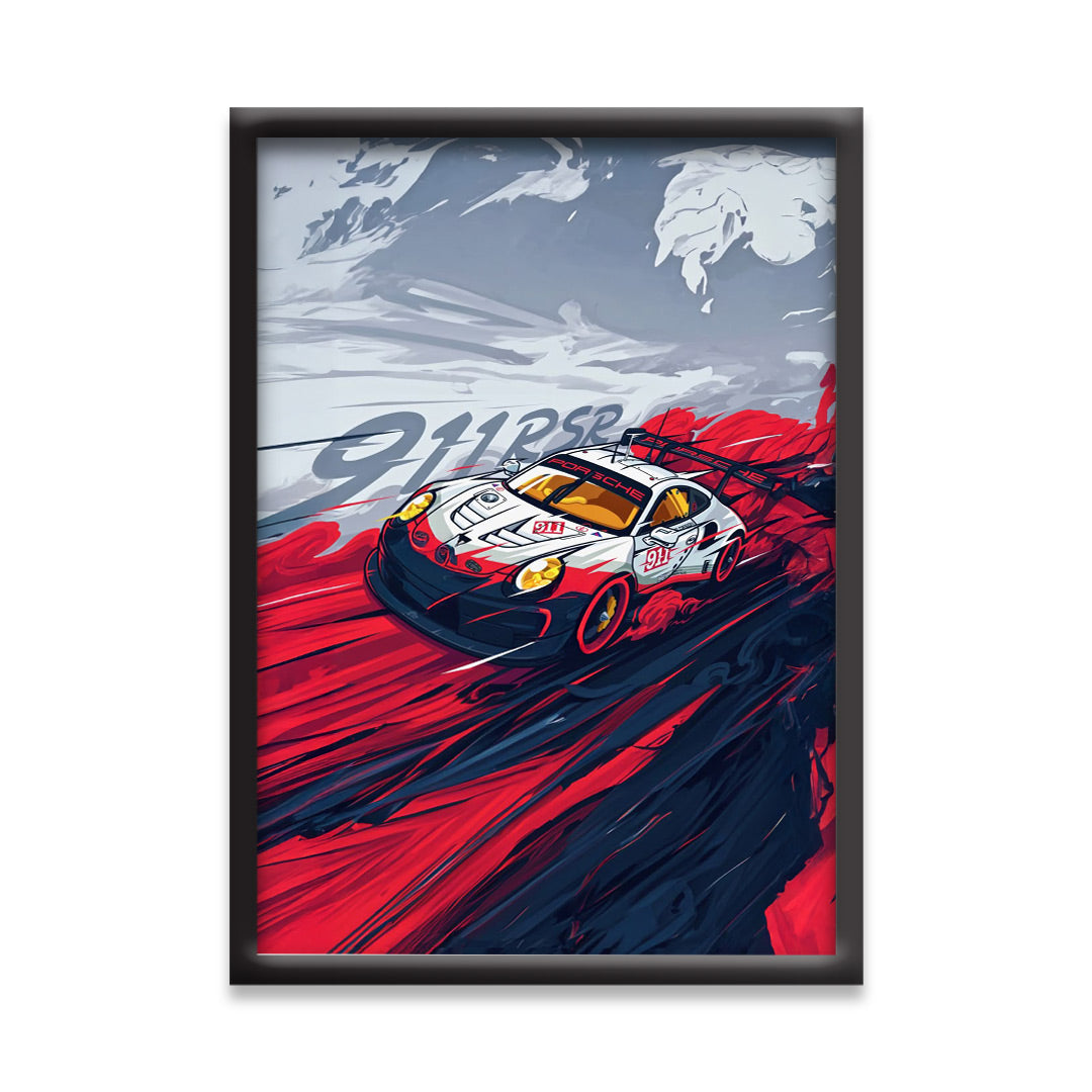 Porsche 911 GT3 RSR | Car Framed Poster | Porsche  Framed Posters
