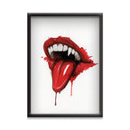 Bloodlust – Bold Vampire Lips Wall Art | Dark Fantasy Poster