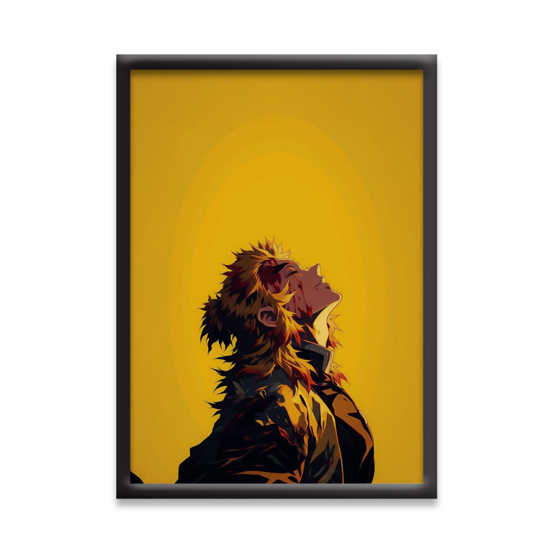 Kyojuro Rengoku Poster | Demon Slayer Flame Hashira Wall Art| Anime Framed Posters