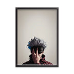 Satoru Gojo | Jujutsu Kaisen Framed Poster | Anime Framed Posters - Matt Black Frame ( Black Framed,Gojo Satoru)