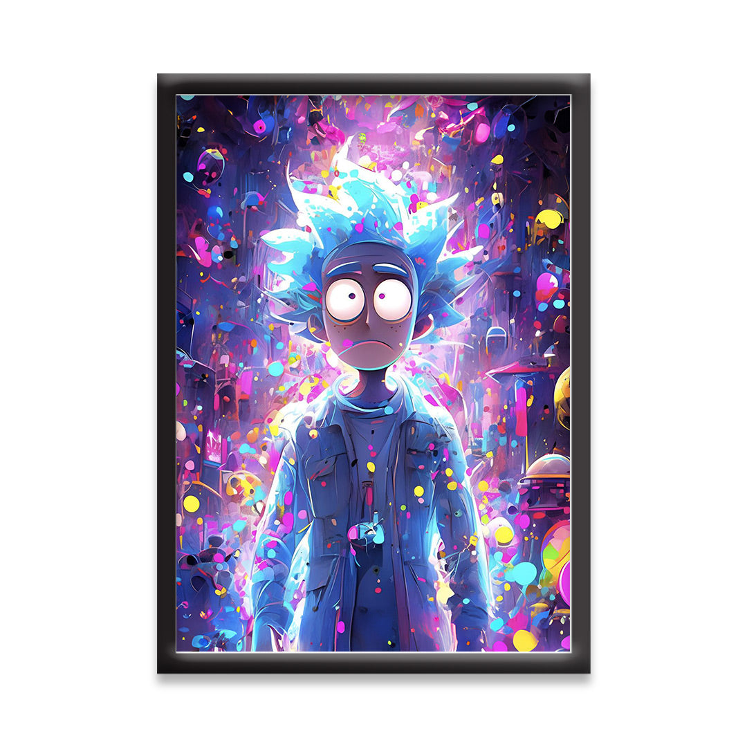Neon Multiverse Rick" – Trippy Sci-Fi Wall Poster | Dekorama Framed Wall Art | Anime Wall Frames & Posters