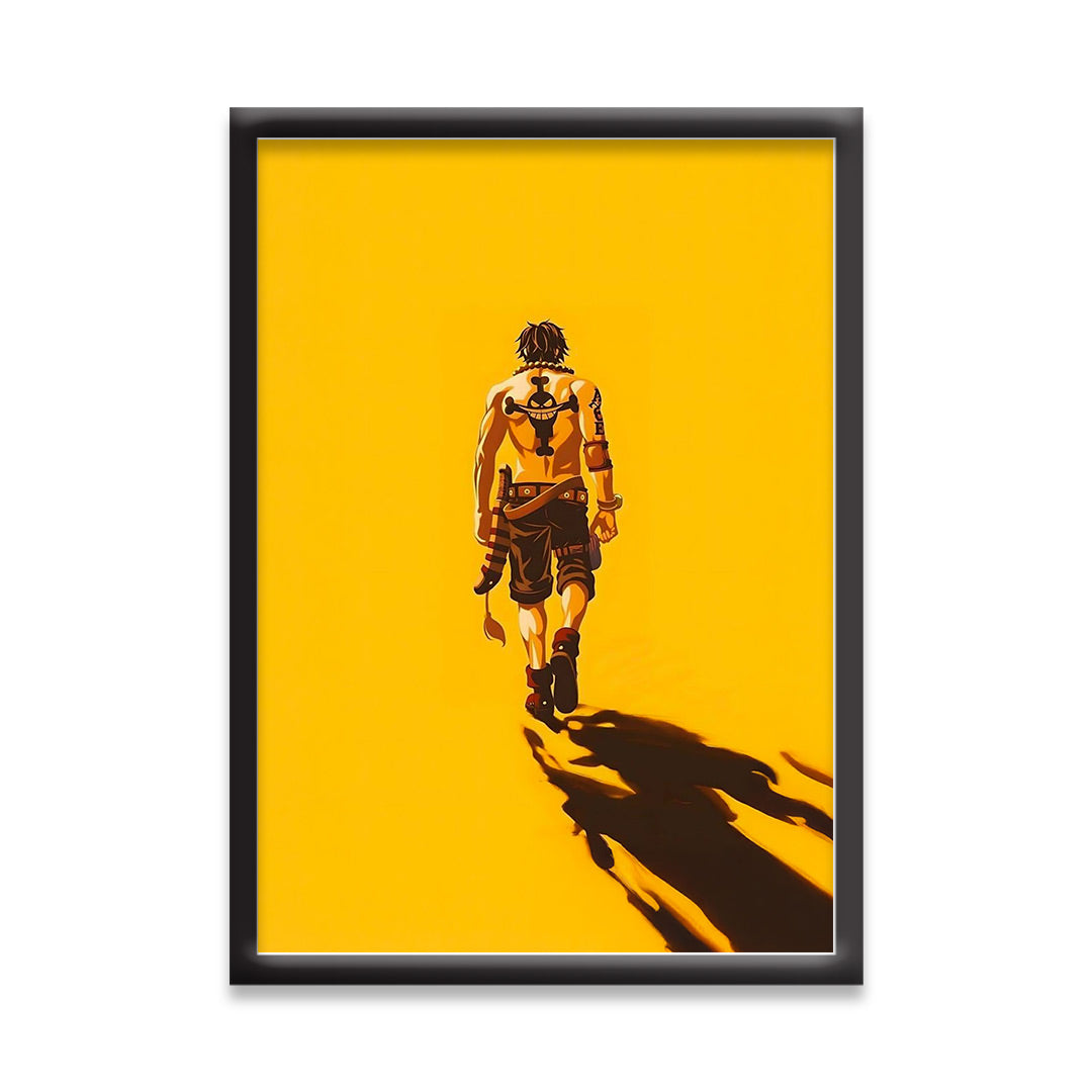 One Piece Anime Wall Art | Portgas D. Ace  | Anime Posters | Minimalist Framed Poster