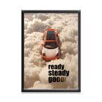 Porsche | Supercar Framed Poster | Car Framed Posters - Matt Black Frame