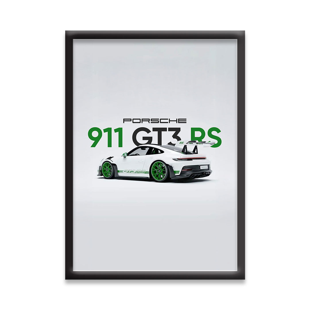 Porsche 911 GT3 RS | Car Framed Posters - Matt Black Frame ( Black Framed, Porsche)