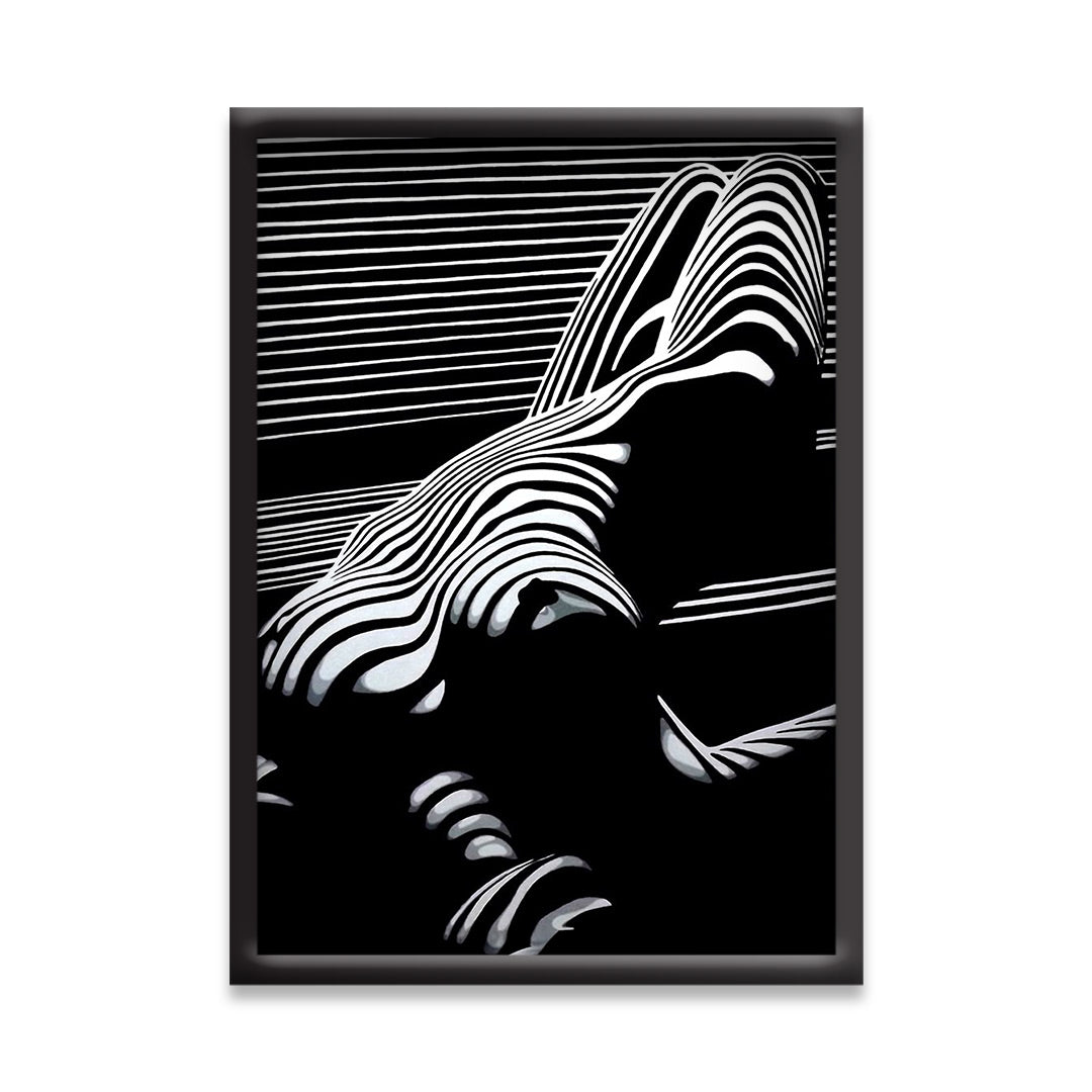 Canvas Abstract Painting for Decor | Sketch Line Painting | Simple Abstract Art