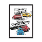 Supercars Collections | SportsCar Framed Poster | BMW PORSCHE TOYOTA Classic  Framed Posters