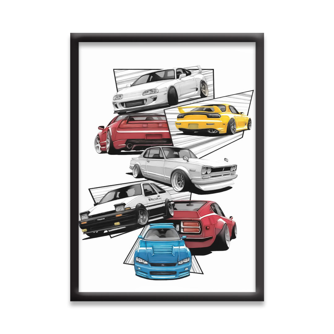 Supercars Collections | SportsCar Framed Poster | BMW PORSCHE TOYOTA Classic  Framed Posters