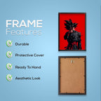 Dark Goku | Dekorama Framed Wall Art | Anime Wall Frames | Framed Paintings - Matt Black Frame (Black Framed)