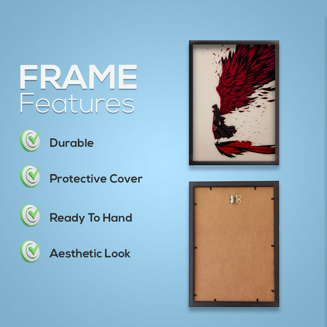 Itachi Uchiha | Dekorama Framed Wall Art | Anime Wall Frames | Naruto Poster