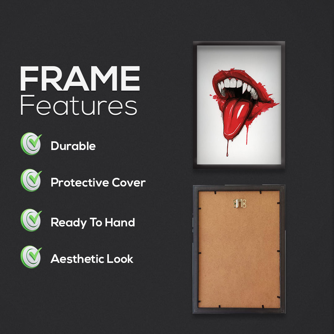 Bloodlust – Bold Vampire Lips Wall Art | Dark Fantasy Poster