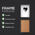 Love in Hand | Black Heart Hand Art – Modern Emotional Wall Poster
